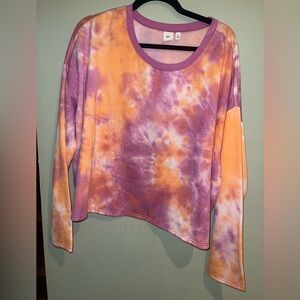Tie-Dye Purple and Orange Women's Sweatshirt